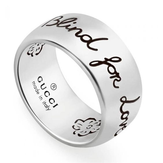 Oiritaly Ring Woman Gucci YBC455248001017 17 Blind For Love Silver
